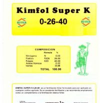 Saco de fertilizante Eximgro Kimfol súper K (0-26-40)